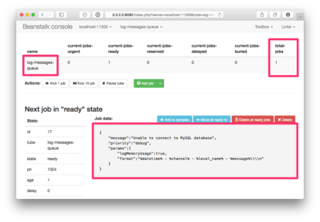 beanstalkd console annotated