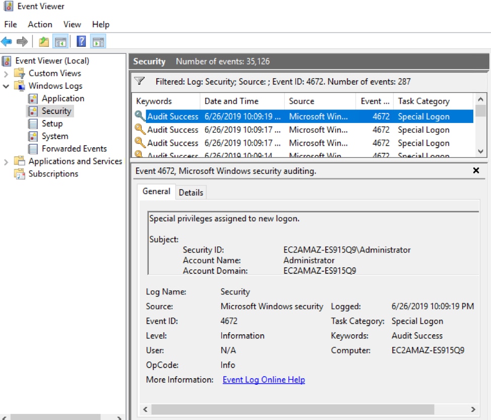 Windows Security Log Quick Reference Chart