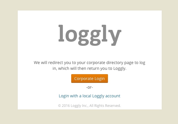 Loggly SSO with Federated Identity