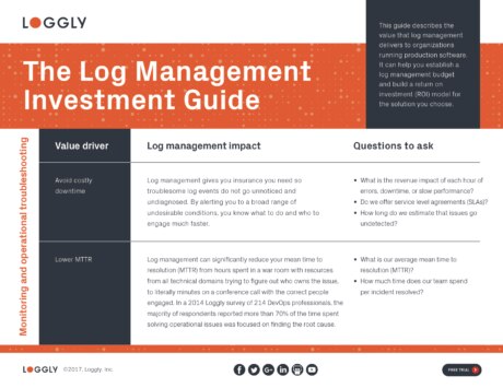 Loggly - The Log Management Investment Guide