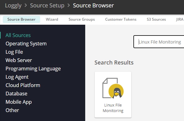 Setting up Linux file source monitoring in Loggly