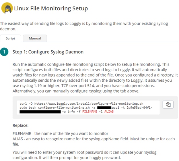 Loggly Linux log source instructions