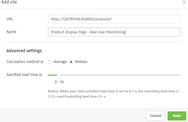 Setting up real user monitoring as part of Django APM