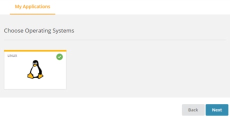 Operating systems selection as part of APM setup